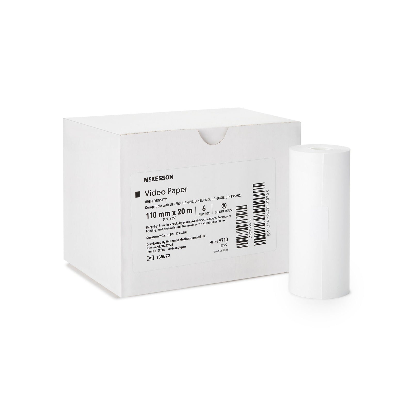 McKesson UPP110HD High Density Video Paper, 110 mm x 20 m