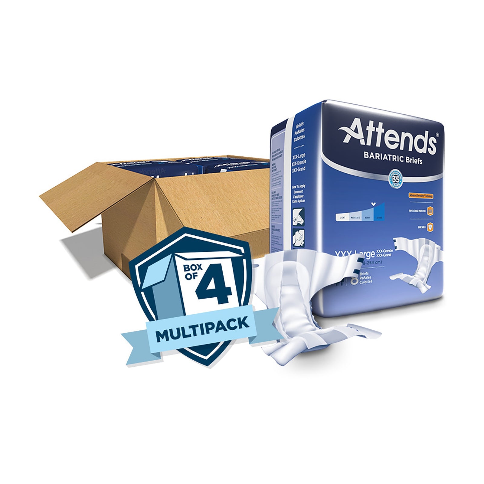 Attends Bariatric Adult Incontinence Briefs 4X-Large