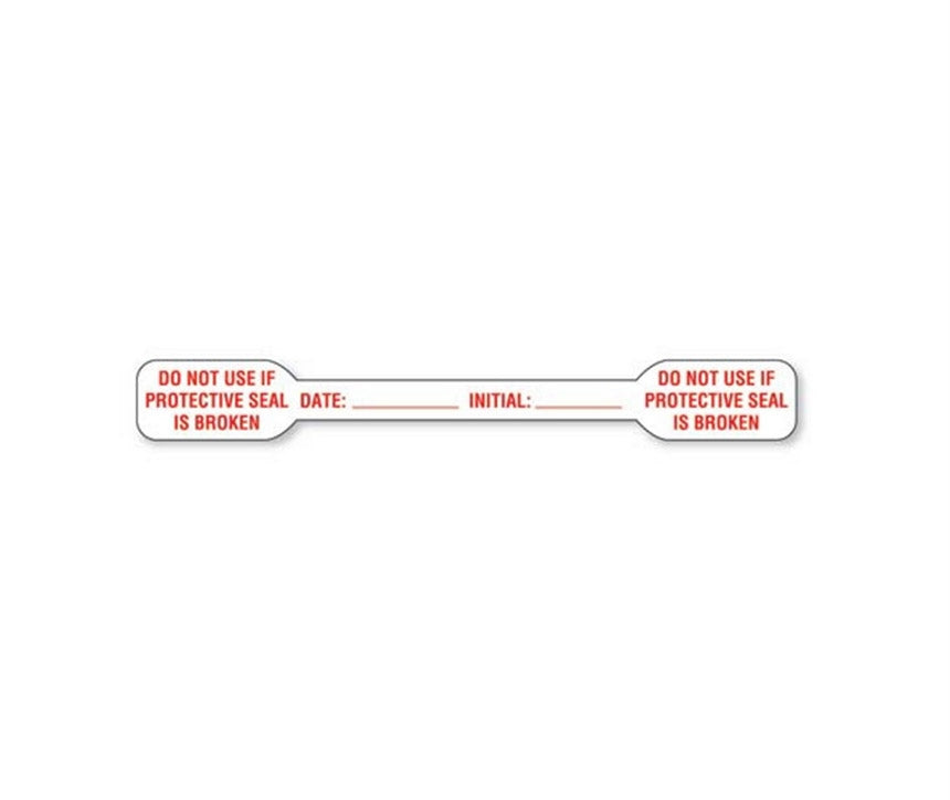 Red Safety Auxiliary Label 1/2 x 4-1/2 Inch