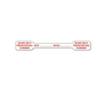 Red Safety Auxiliary Label 1/2 x 4-1/2 Inch