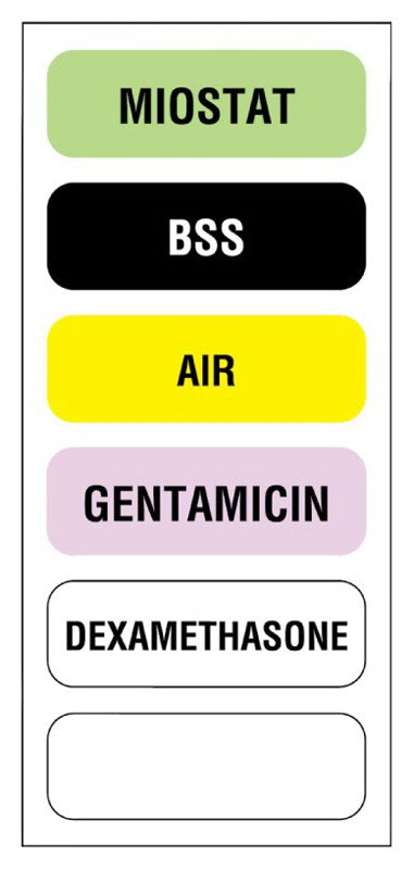 UAL Anesthesia Medication Labels 1/2 x 1-1/2 Inch