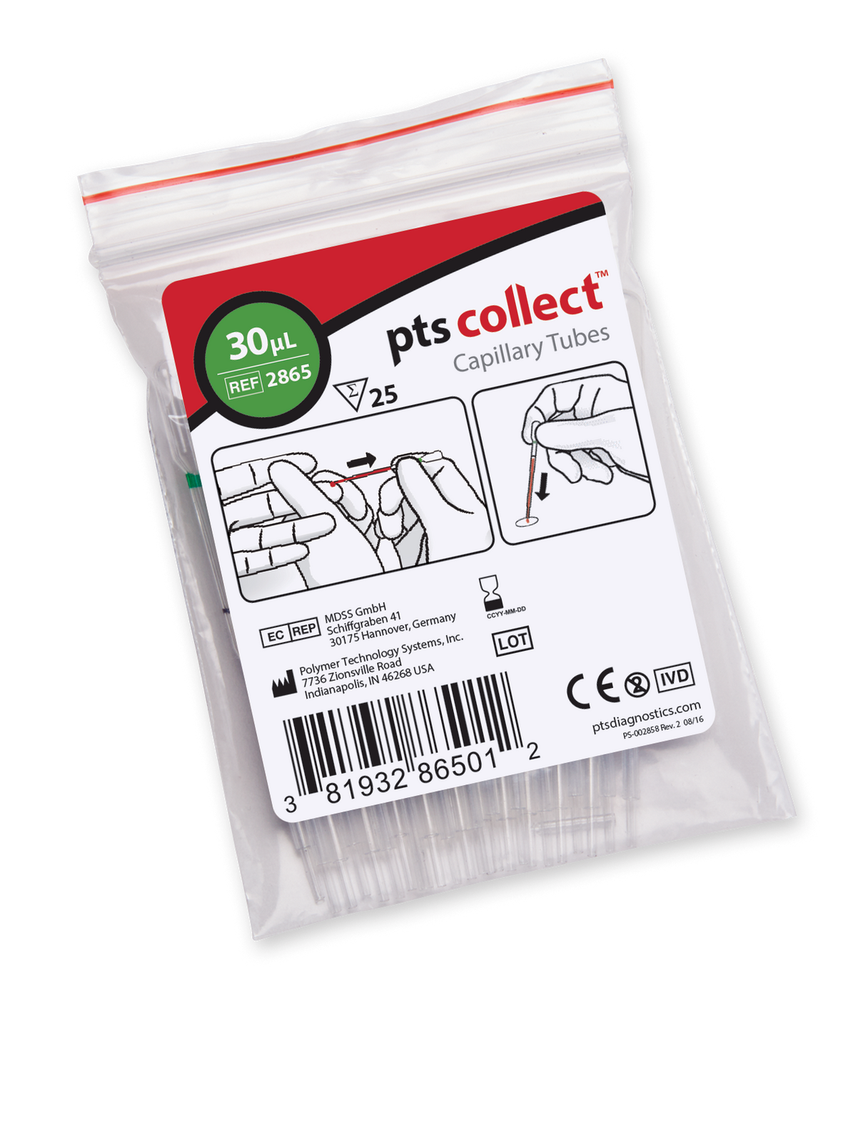Capillary Blood Collection Tubes, Plain Glass Micro-hematocrit