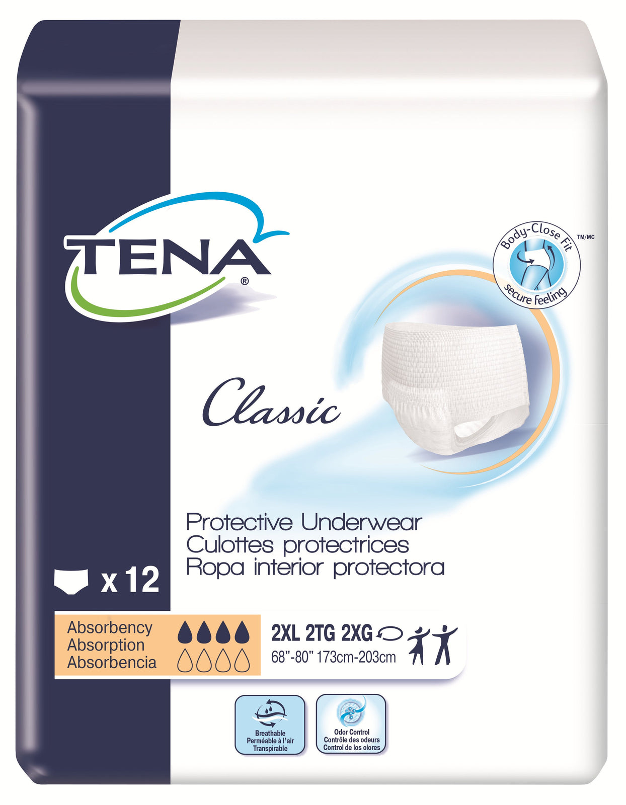 TENA Classic Protective Underwear, 2X-Large