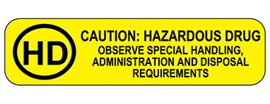 Indeed Caution Hazardous Drug Biohazard Label