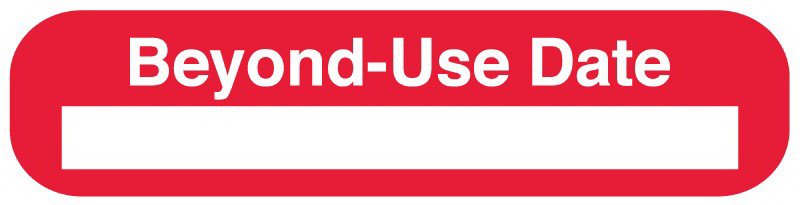 UAL Beyond Use Date Quality Control Label 3/8 x 1-5/8 Inch