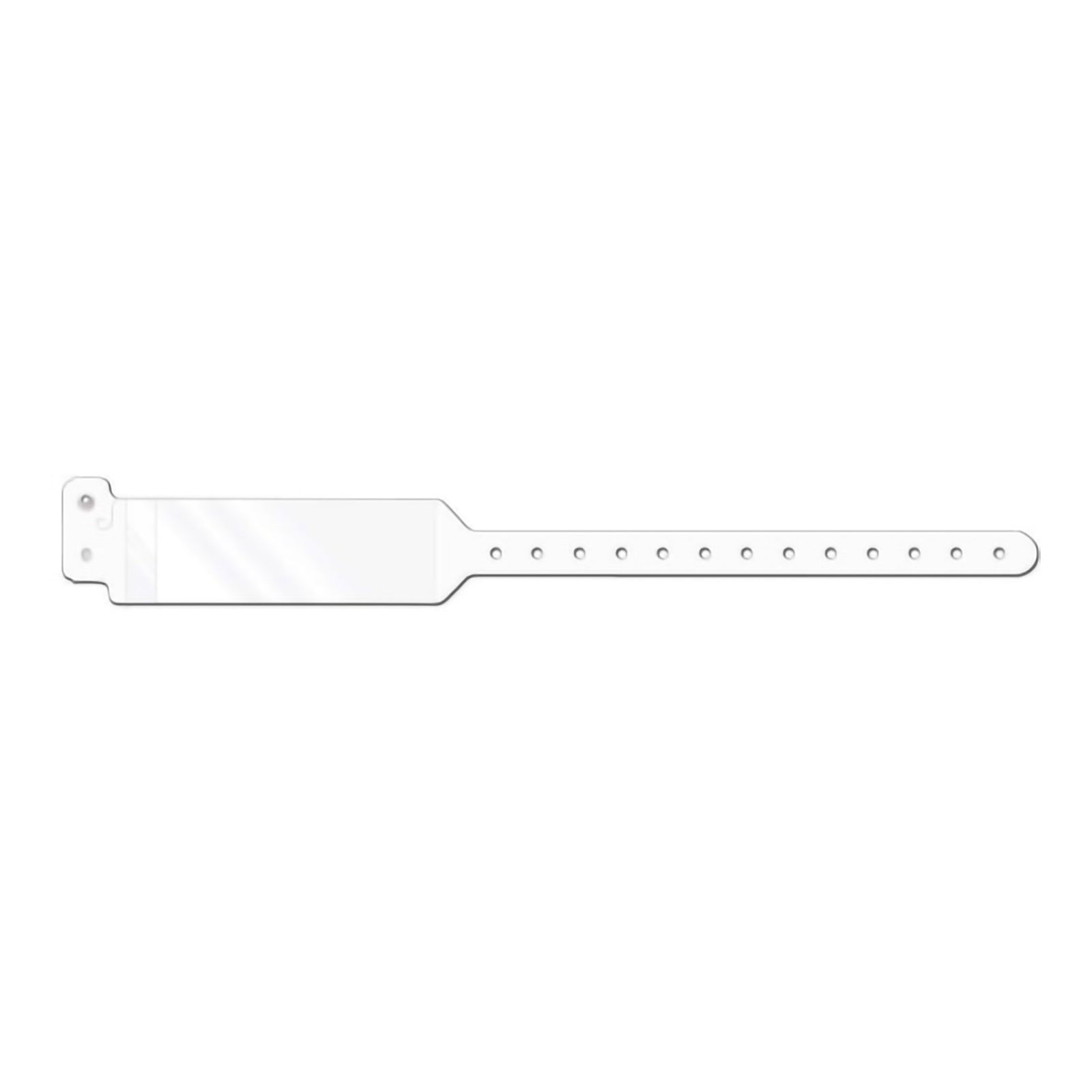 Conf-id-ent™ White Identification Wristband with Shield - 1-1/4 x 11-3/4 Inch
