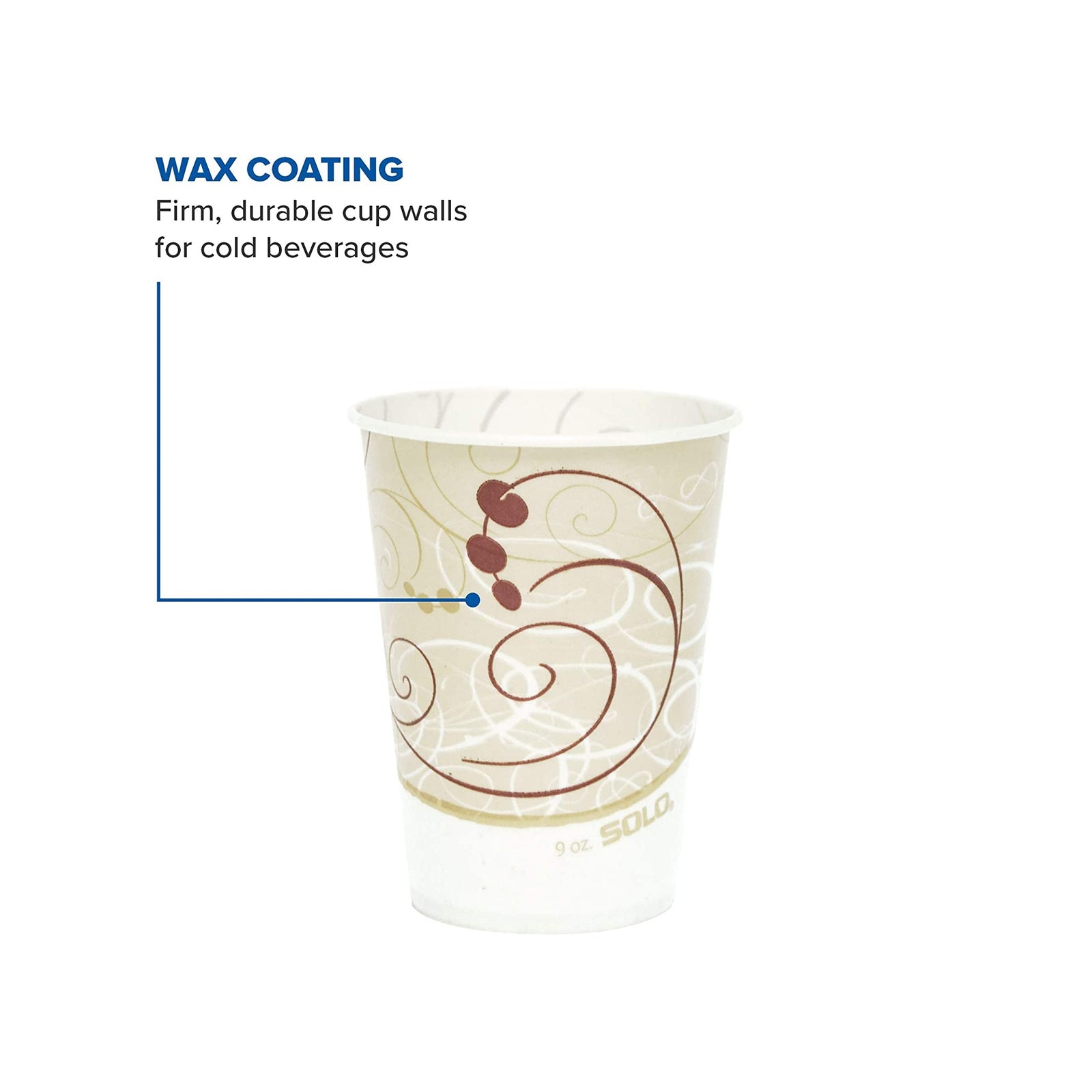 Solo® Wax Coated Paper Symphony® Print Disposable Drinking Cups