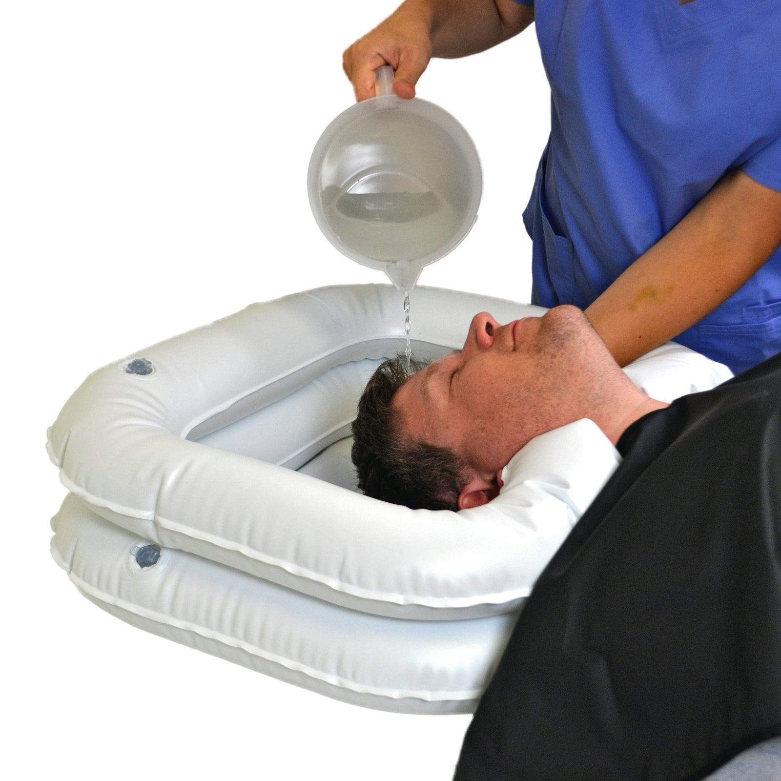 Ableware Easy Shampoo™ Shampoo Basin - 8 x 20 x 24 Inch White