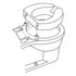Lok-In-El Toilet Bracket for Elongated Models with Armrests - 1.5" x 6.25" x 15.25"