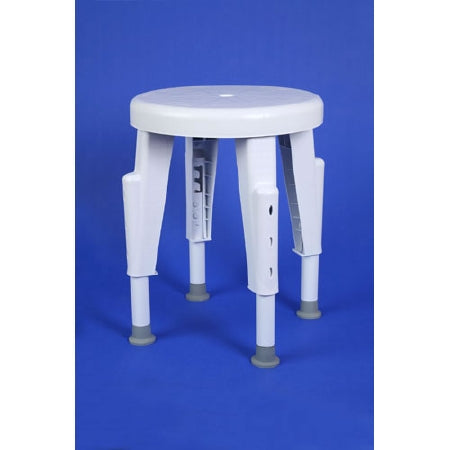 Maddak White Plastic Shower Stool Without Arms or Backrest