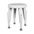 Maddak White Plastic Shower Stool Without Arms or Backrest