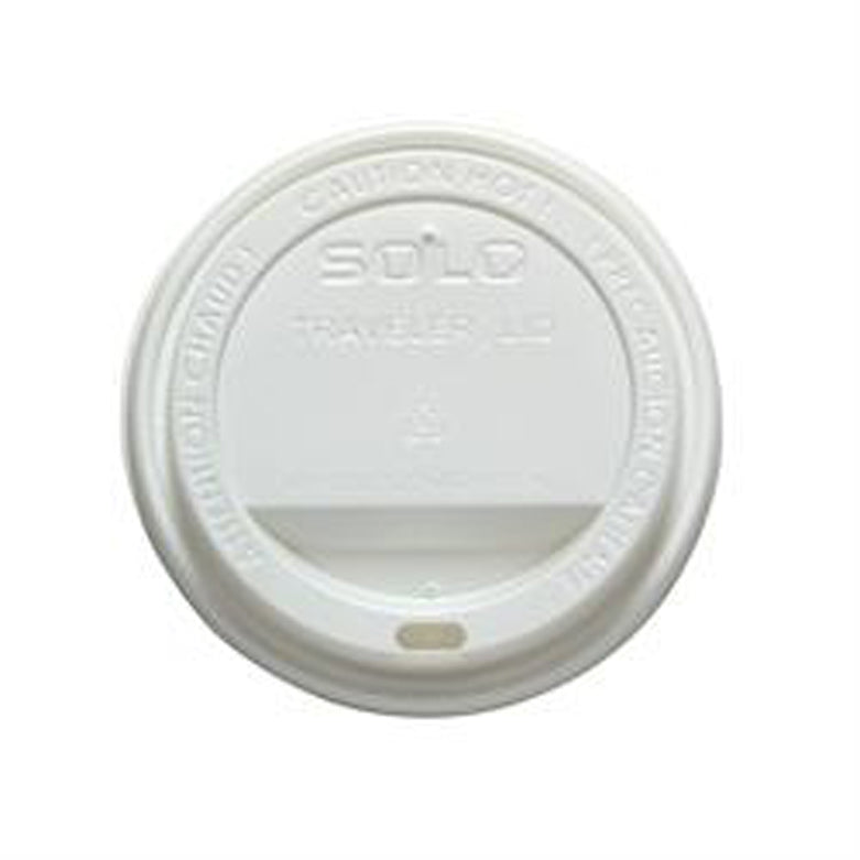 Traveler® White Polystyrene Disposable Cup Lids