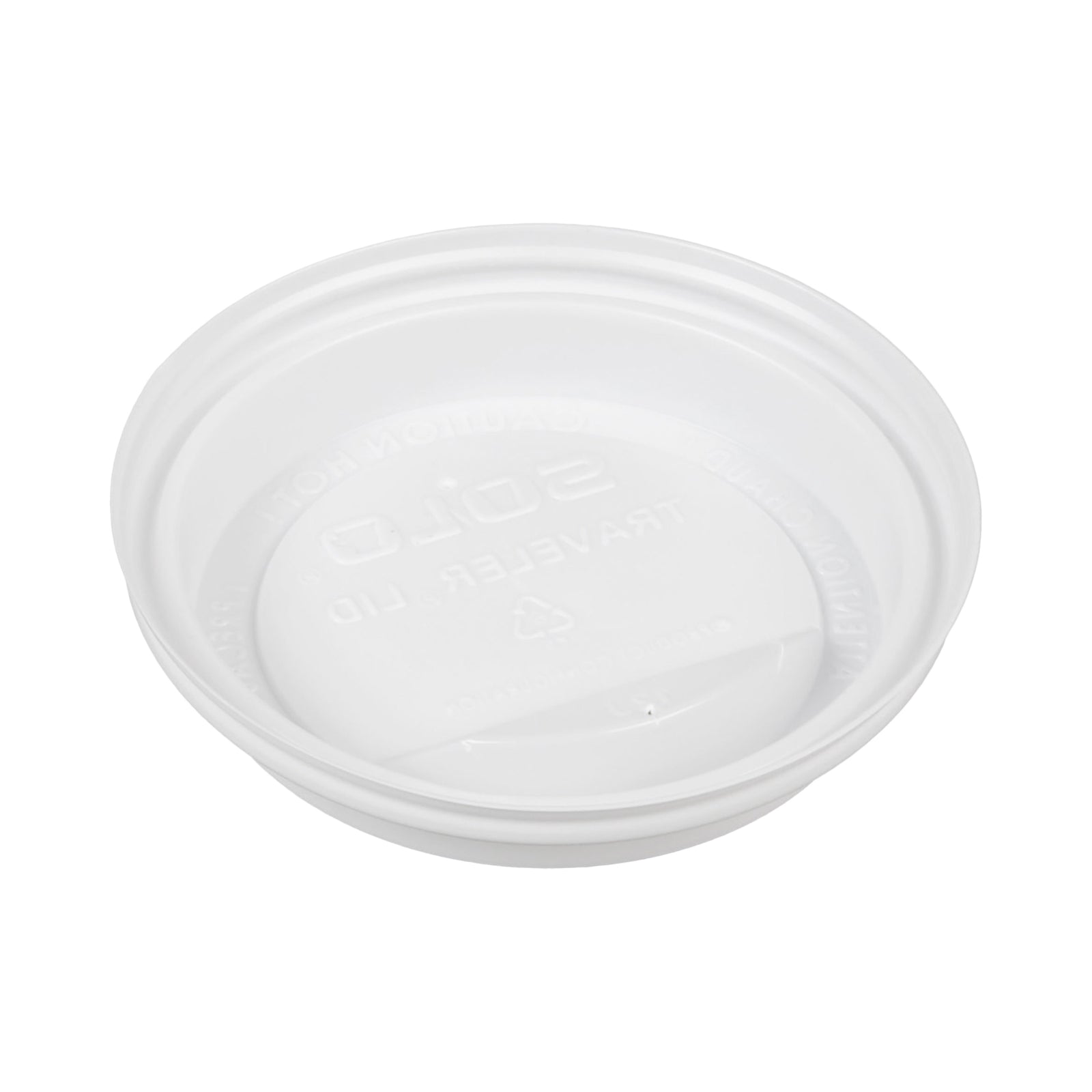 Traveler® White Polystyrene Disposable Cup Lids