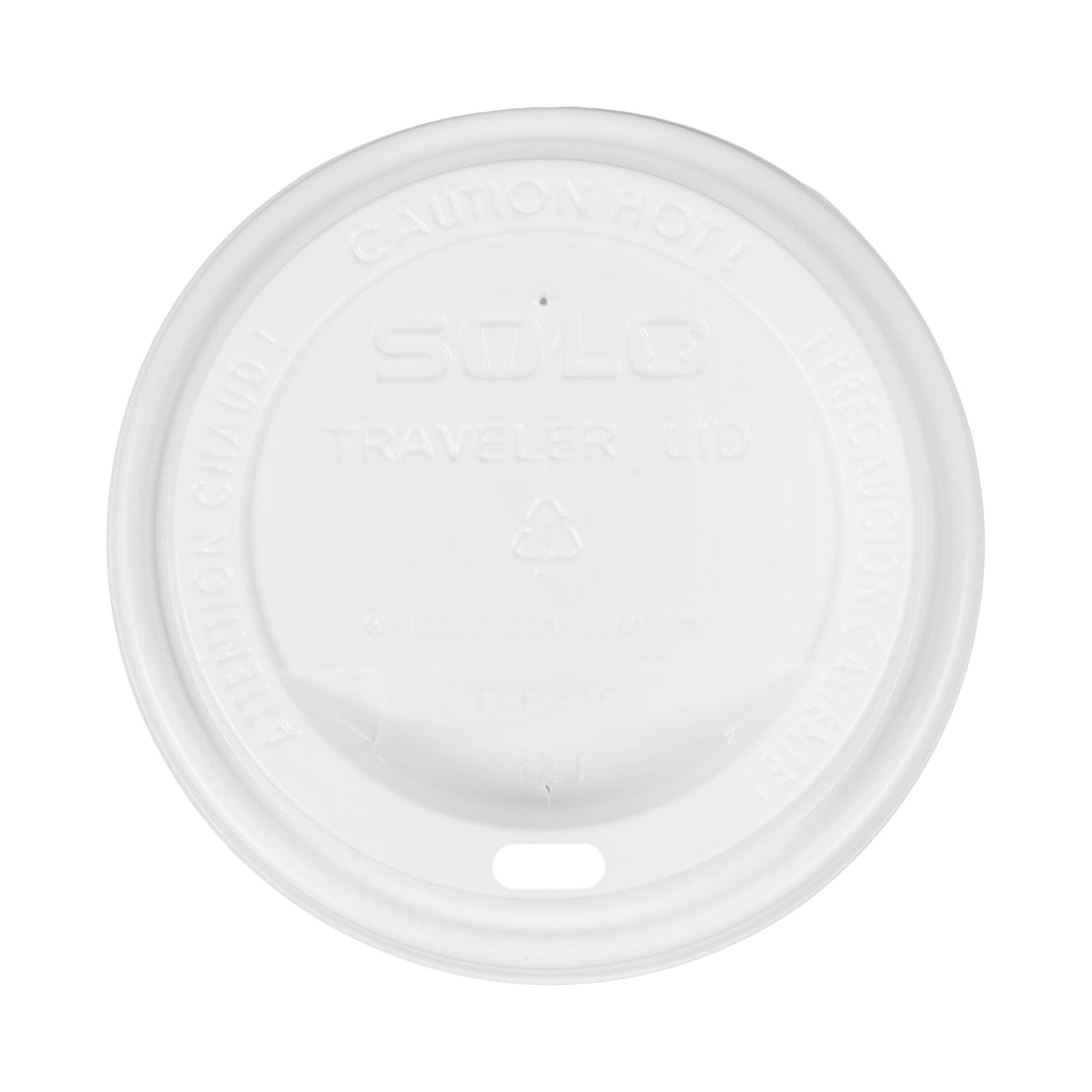 Traveler® White Polystyrene Disposable Cup Lids