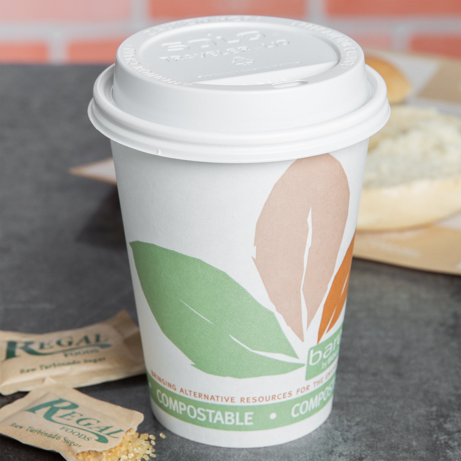 Traveler® White Polystyrene Disposable Cup Lids