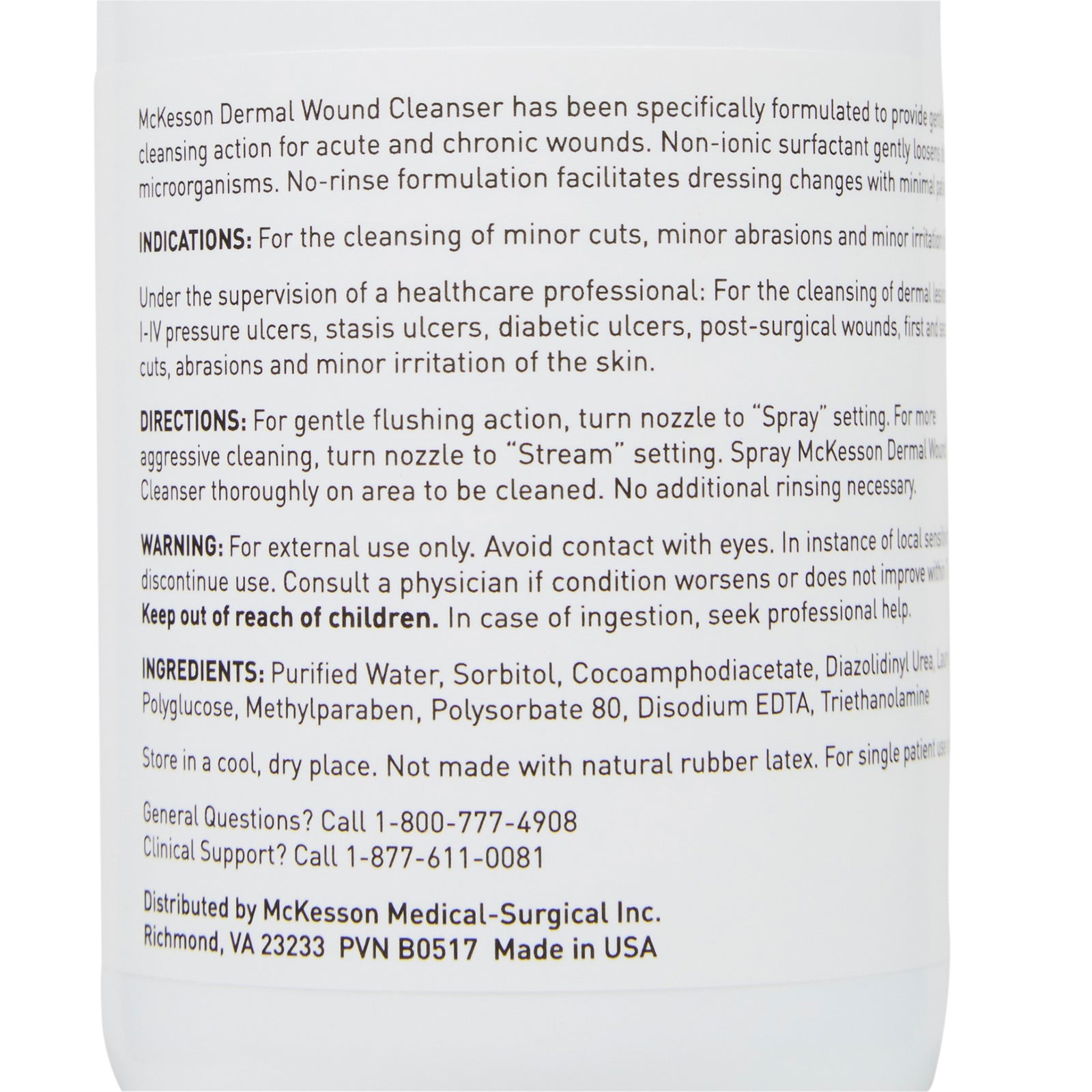 McKesson Wound Cleanser 4 oz. Squeeze Bottle