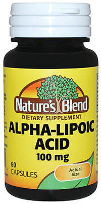 Nature's Blend Alpha Lipoic Acid with Calcium Phosphate 100 mg Capsules - 60 Count