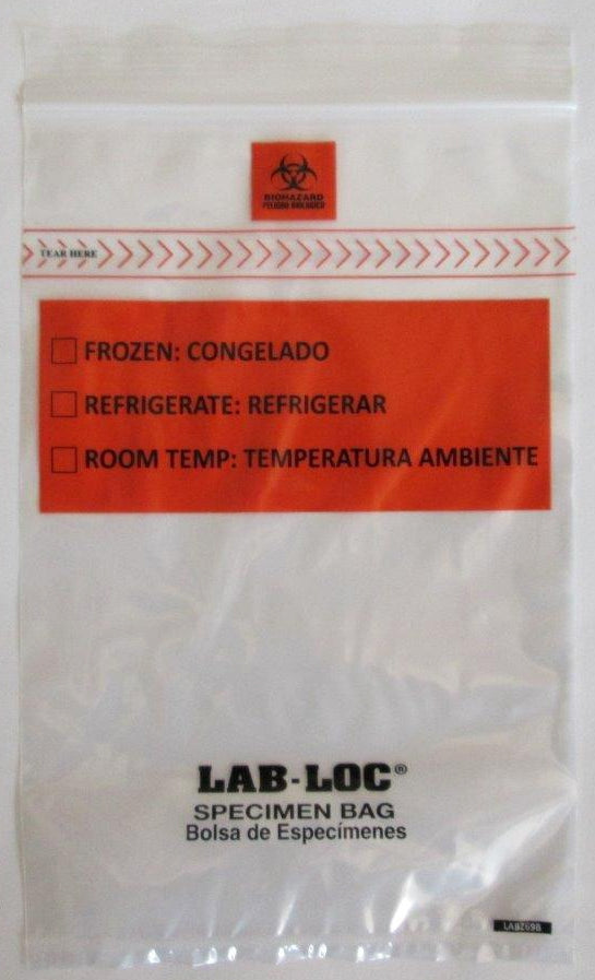 Elkay Lab-Loc Specimen Transport Bag with Document Pouch