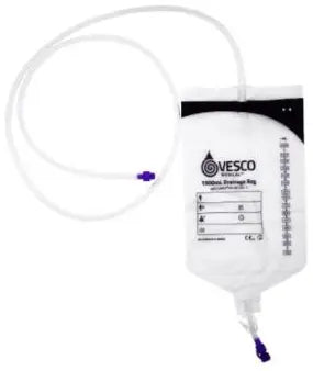 Vesco Medical ENFit Drainage Bag with Tubing and Hanger