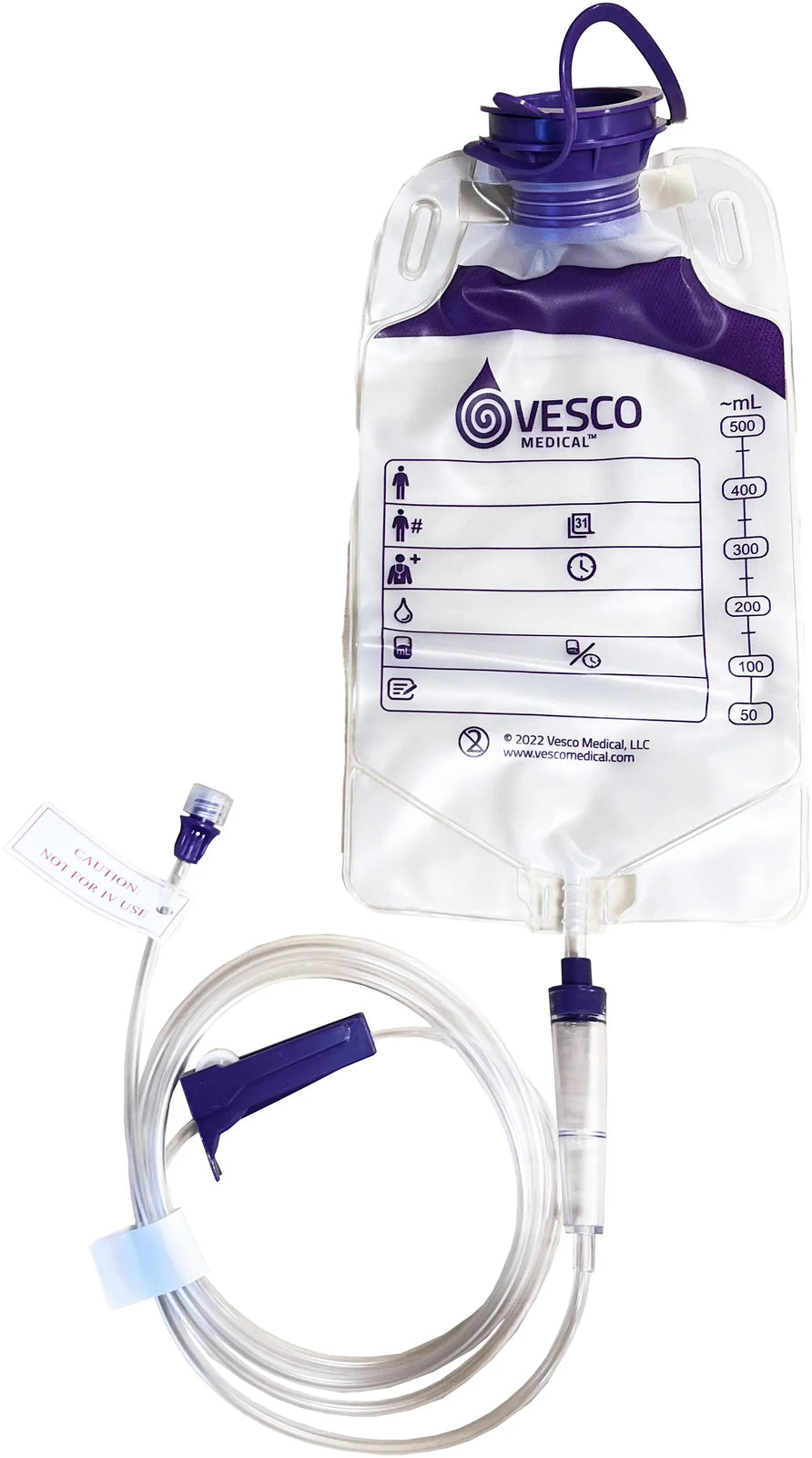 Vesco Medical Top Fill Gravity Feed Set with ENFit Connector