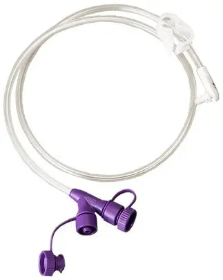 Vesco Medical Low Profile Feeding Tube Extension Set 24" with Dual ENFit Ports