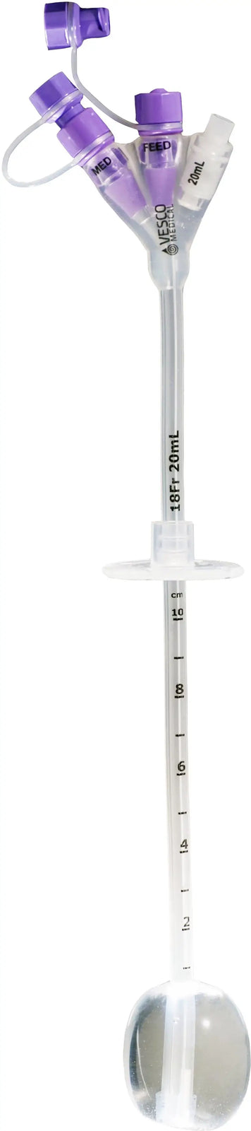 Vesco Medical Gastrostomy Feeding Tube with ENFit Dual Port