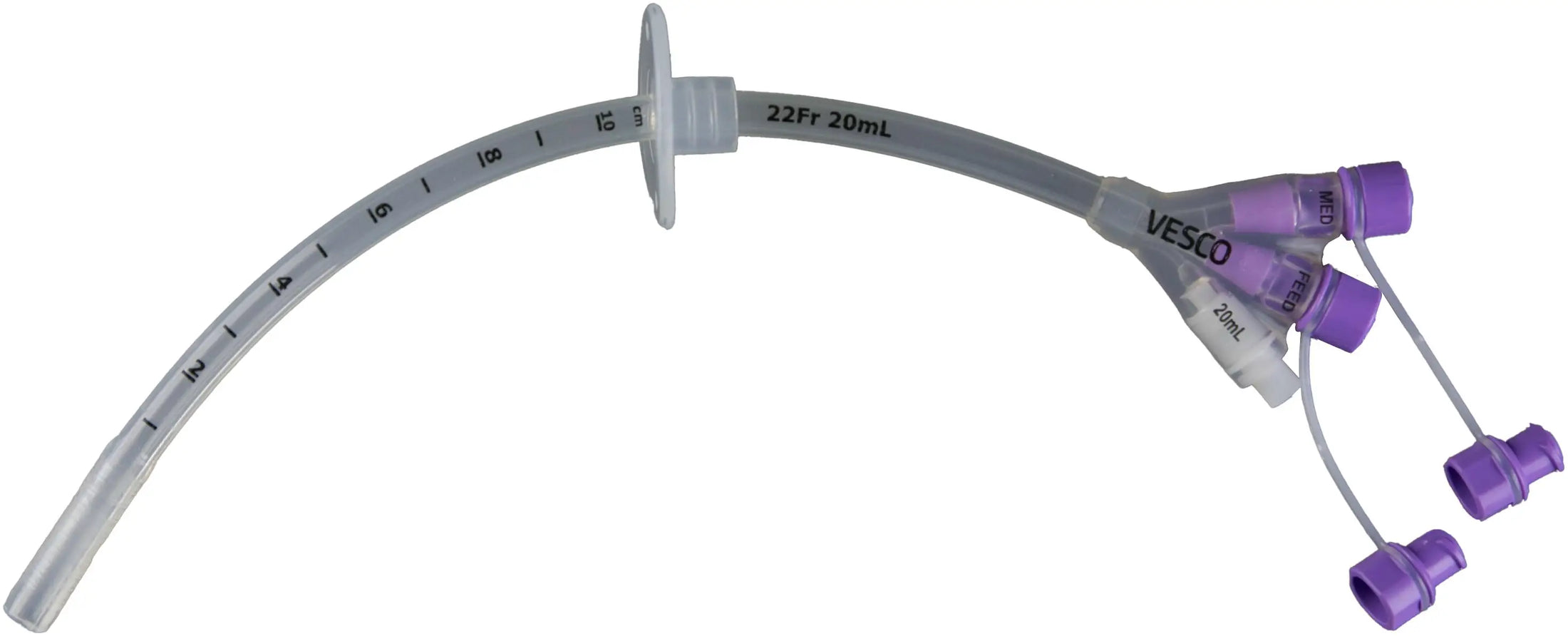 Vesco Medical Gastrostomy Feeding Tube with ENFit Dual Port