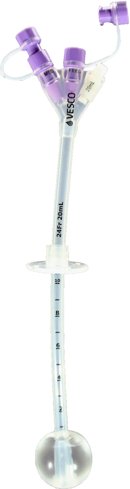 Vesco Medical Gastrostomy Feeding Tube with ENFit Dual Port
