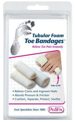 Tubular-Foam Toe Bandages Small Pull-On Toe Bandage