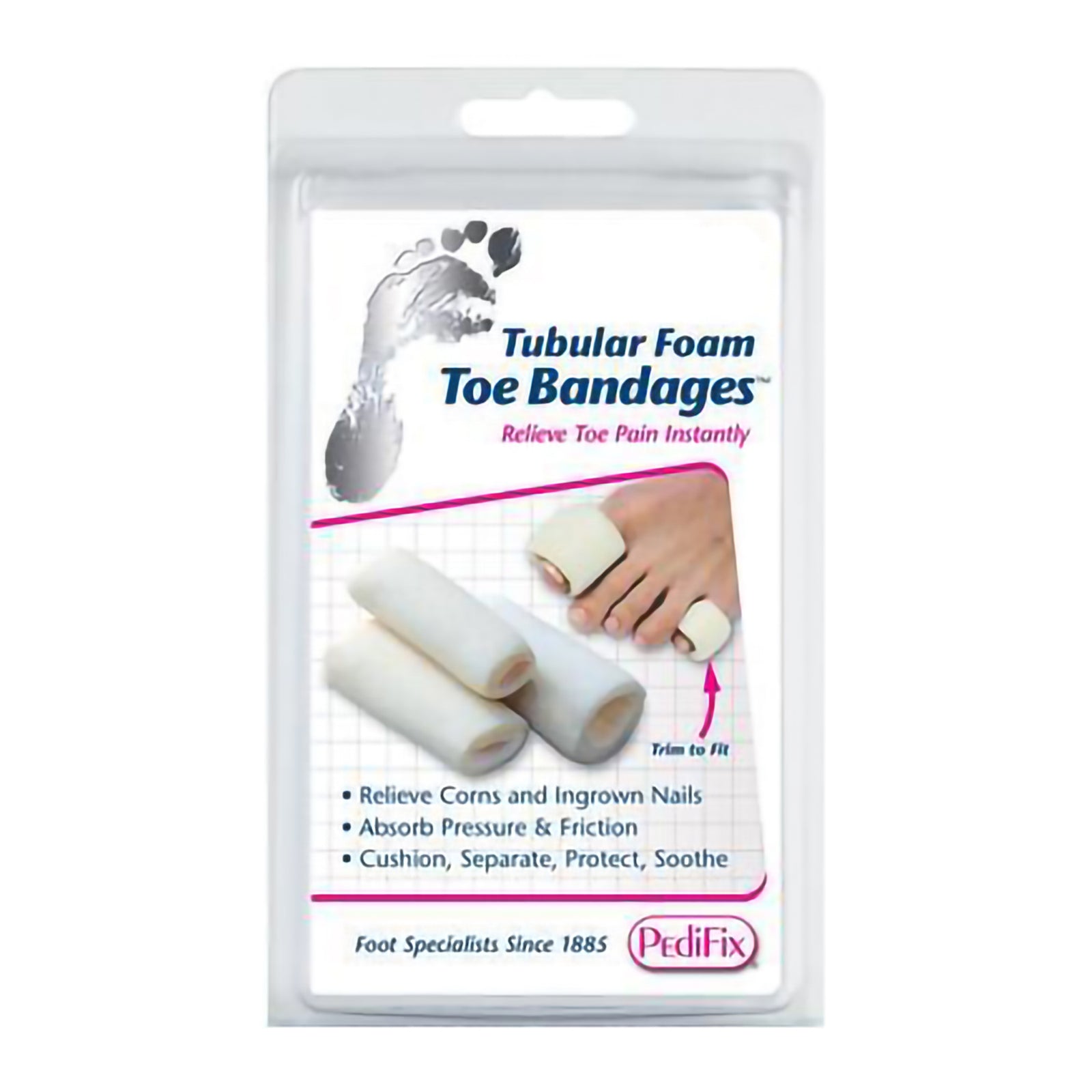 Tubular-Foam Toe Bandages Small Pull-On Toe Bandage