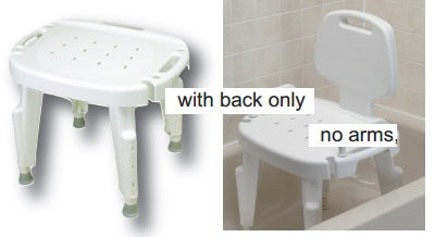 Fabrication Enterprises Shower Chair with Removable Backrest