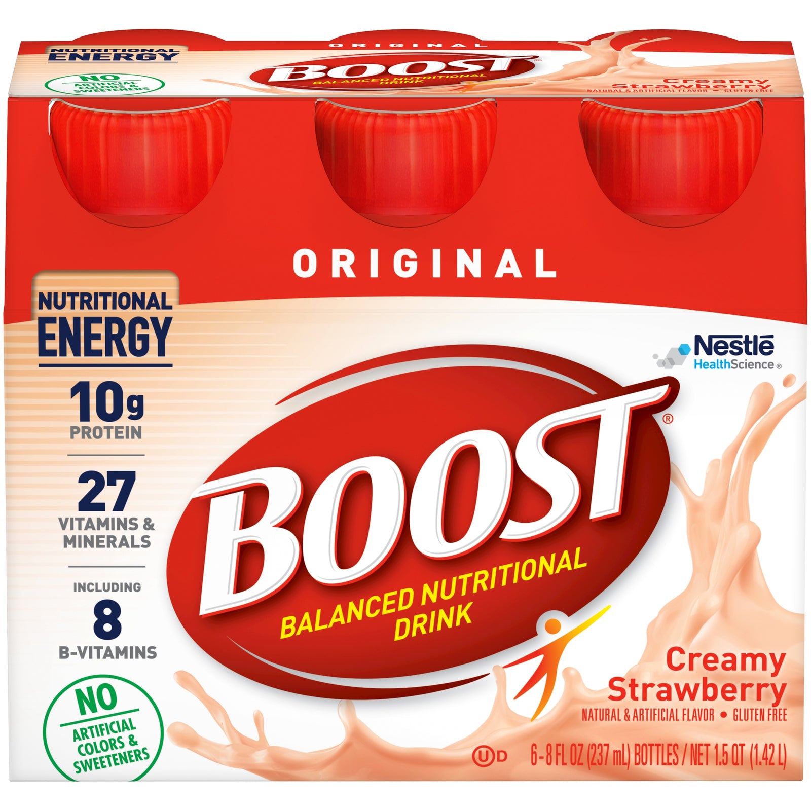 Boost Original Creamy Strawberry Flavor Nutritional Drink, 8 oz Bottle