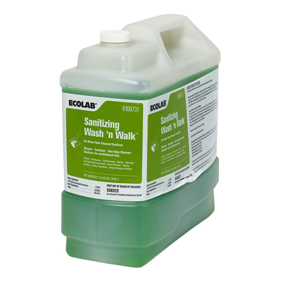 Ecolab Wash 'n Walk™ Floor Cleaner Sanitizer 2-1/2 gal. Jug
