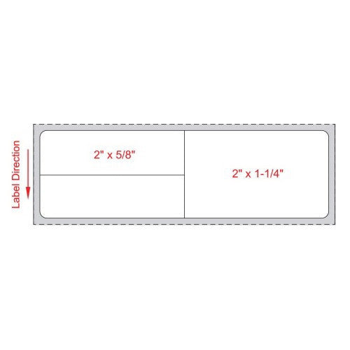 Meditech® Thermal Label White Paper 1-1/4 X 4 Inch - Case of 8