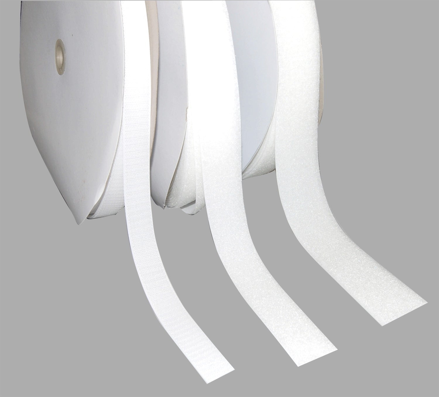 1 Inch White Adhesive Backed Hook - 25 Yard Roll