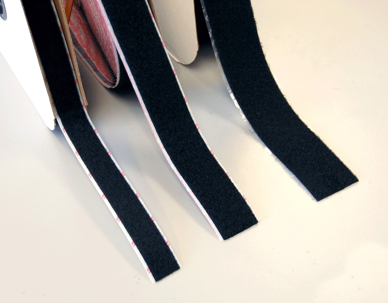 1 Inch White Adhesive Backed Hook - 25 Yard Roll