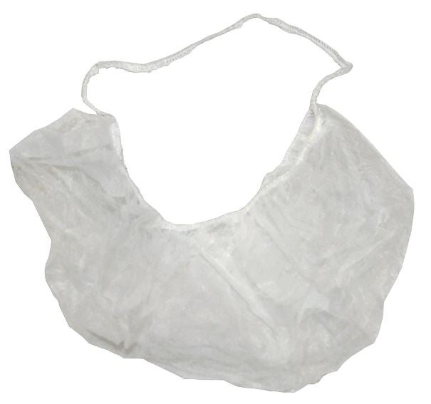 Ambitex Beard Cover, White, Disposable, 18 Inch