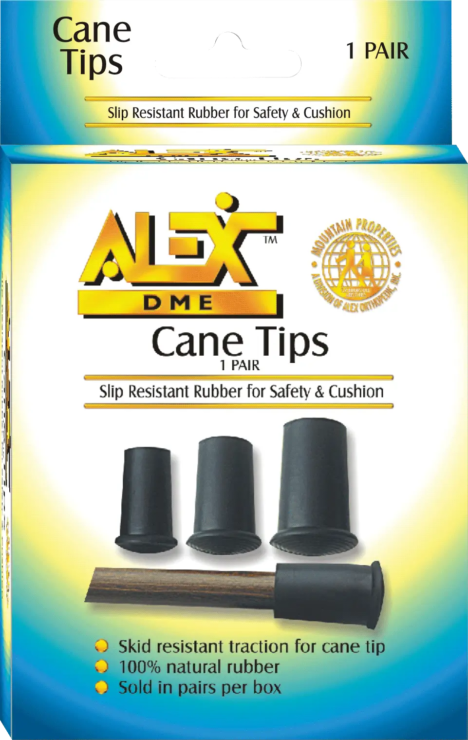 Alex Orthopedic Replacement Rubber Cane Tip 16 mm