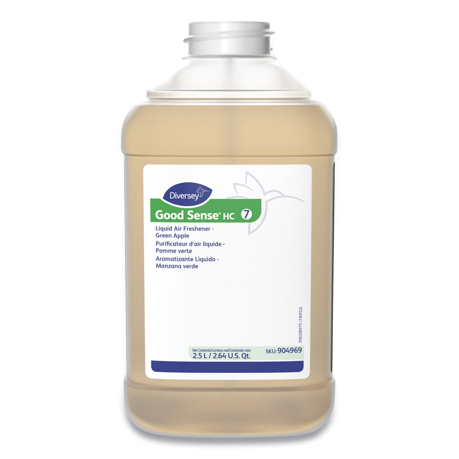 Diversey Good Sense HC Liquid Concentrate Deodorizer 2.5 Liter Green Apple Scent