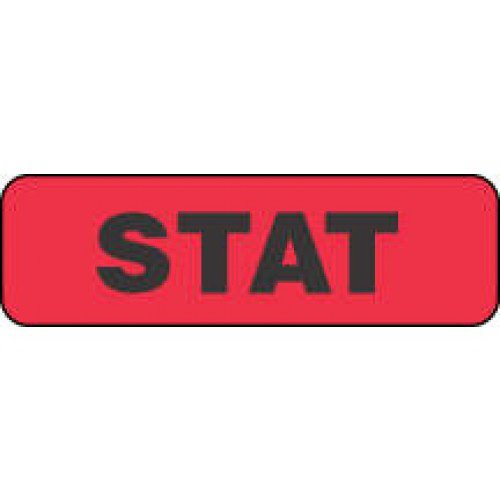 PDC Healthcare STAT Alert Label 3/8 x 1-1/4 Inch (Roll of 1000)