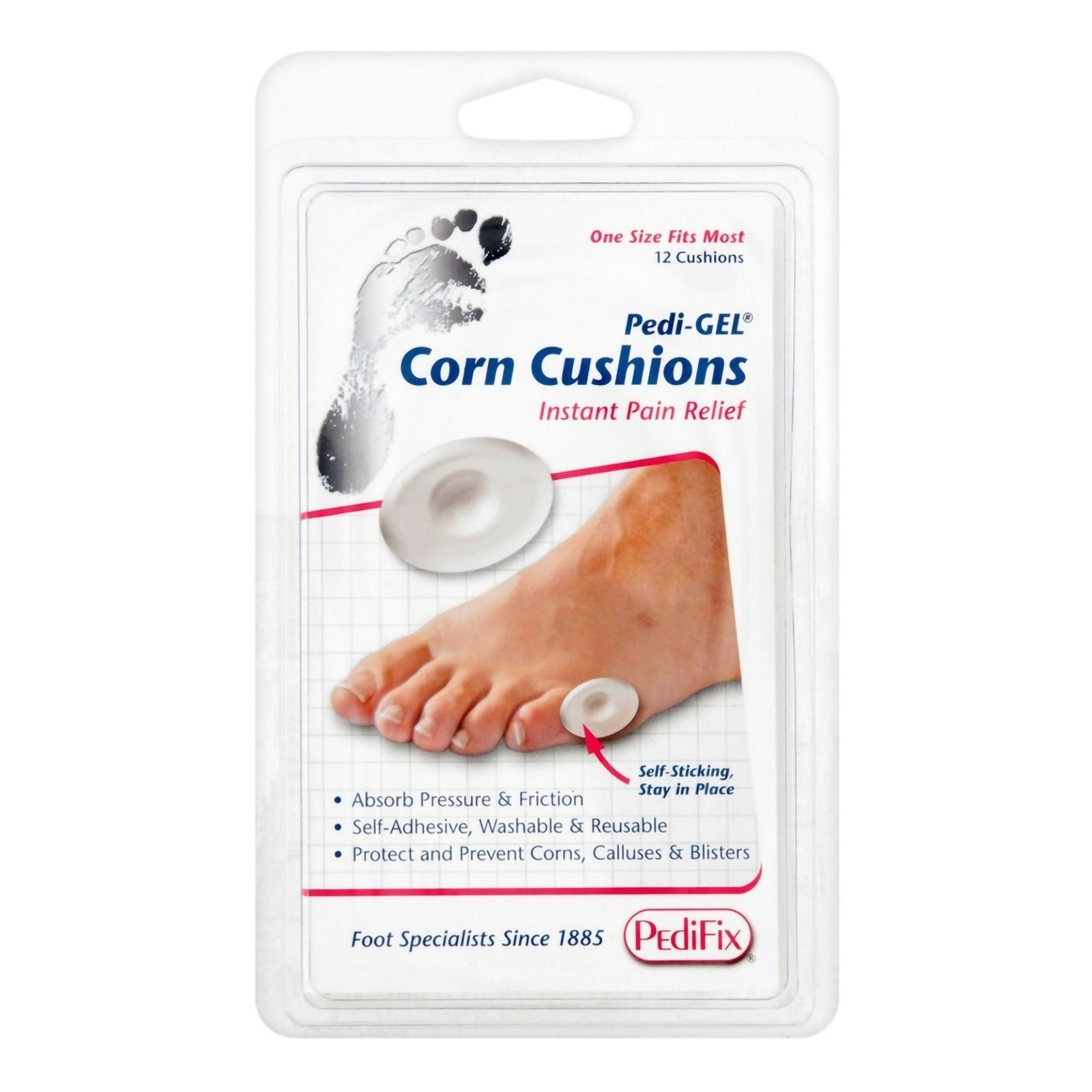 PediFix Pedi-GEL Corn Cushions, One Size Fits Most, 12 Count