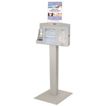 BOWMAN® Hygiene Dispensing Station Floor Stand - Quartz Beige 18x18x59 Inch