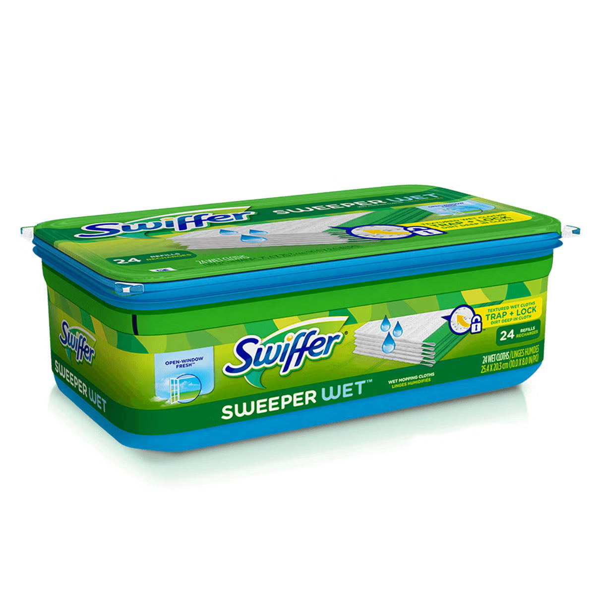 Swiffer Sweeper Wet Mopping Cloth Refills, Open Window Fresh, 24 Count