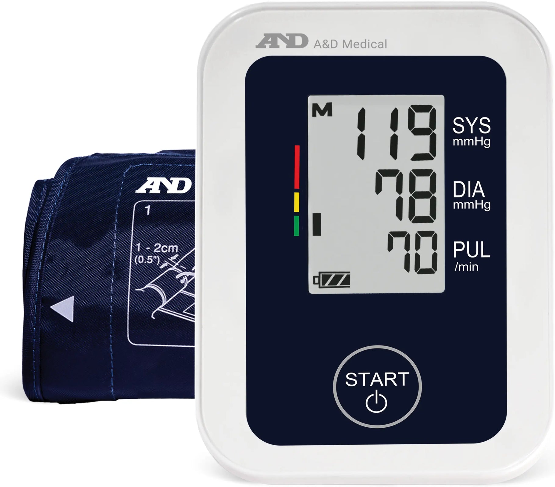 A&D Medical Essential Blood Pressure Monitor with Small Cuff (6.3"-9.4") and AC Adapter