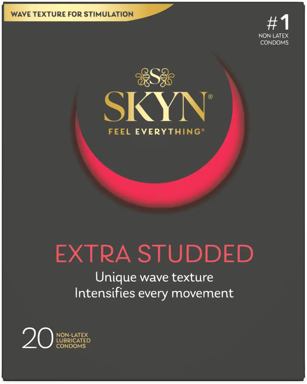 SKYN Extra Studded Condoms, 20 Count