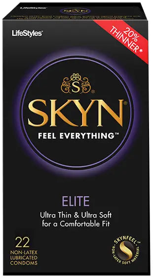 LifeStyles SKYN Elite Polyisoprene Condoms, 22 Count