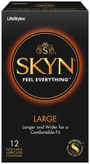 SKYN Large Non-Latex Polyisoprene Condoms, Pack of 12