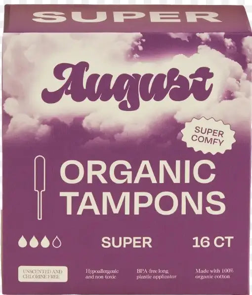 August Super Tampons - 16 Count Box