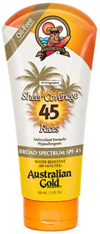 Australian Gold SPF 45 Sheer Faces Sunscreen, 3 oz