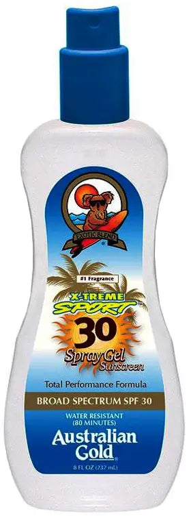 Australian Gold Xtreme Sport Spray Gel SPF 30 or 50, 8 oz
